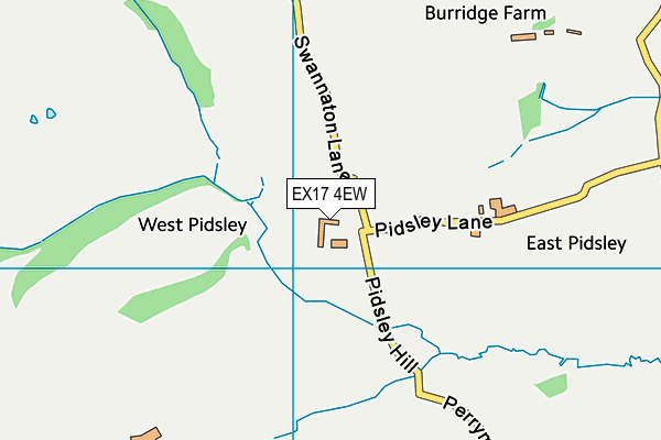 EX17 4EW map - OS VectorMap District (Ordnance Survey) EX17 4EW map - OS VectorMap District (Ordnance Survey)