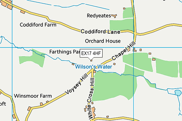 EX17 4HF map - OS VectorMap District (Ordnance Survey) EX17 4HF map - OS VectorMap District (Ordnance Survey)