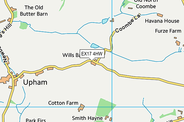 EX17 4HW map - OS VectorMap District (Ordnance Survey) EX17 4HW map - OS VectorMap District (Ordnance Survey)