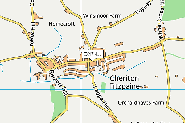 EX17 4JJ map - OS VectorMap District (Ordnance Survey)