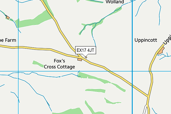 EX17 4JT map - OS VectorMap District (Ordnance Survey) EX17 4JT map - OS VectorMap District (Ordnance Survey)