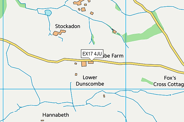 EX17 4JU map - OS VectorMap District (Ordnance Survey) EX17 4JU map - OS VectorMap District (Ordnance Survey)