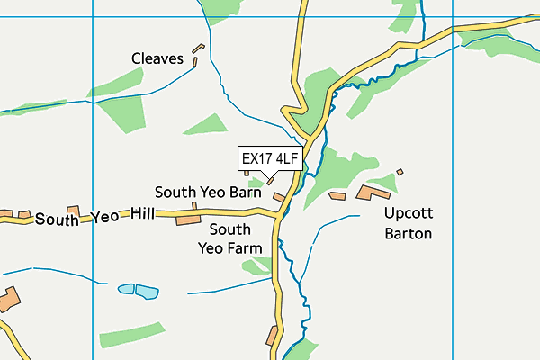 EX17 4LF map - OS VectorMap District (Ordnance Survey) EX17 4LF map - OS VectorMap District (Ordnance Survey)