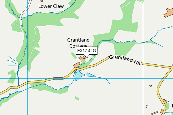 EX17 4LG map - OS VectorMap District (Ordnance Survey) EX17 4LG map - OS VectorMap District (Ordnance Survey)