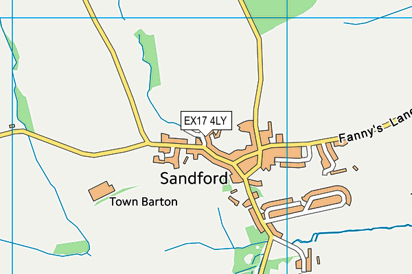 EX17 4LY map - OS VectorMap District (Ordnance Survey) EX17 4LY map - OS VectorMap District (Ordnance Survey)
