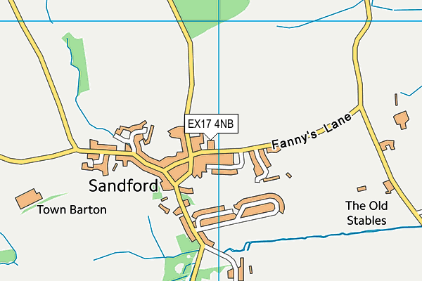 EX17 4NB map - OS VectorMap District (Ordnance Survey) EX17 4NB map - OS VectorMap District (Ordnance Survey)