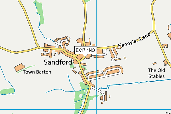 EX17 4NQ map - OS VectorMap District (Ordnance Survey) EX17 4NQ map - OS VectorMap District (Ordnance Survey)