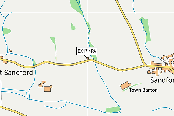 EX17 4PA map - OS VectorMap District (Ordnance Survey) EX17 4PA map - OS VectorMap District (Ordnance Survey)
