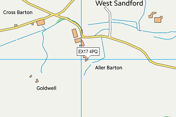 EX17 4PQ map - OS VectorMap District (Ordnance Survey) EX17 4PQ map - OS VectorMap District (Ordnance Survey)