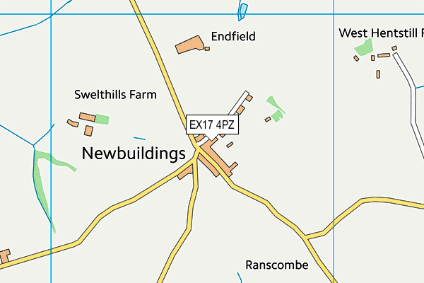 EX17 4PZ map - OS VectorMap District (Ordnance Survey) EX17 4PZ map - OS VectorMap District (Ordnance Survey)