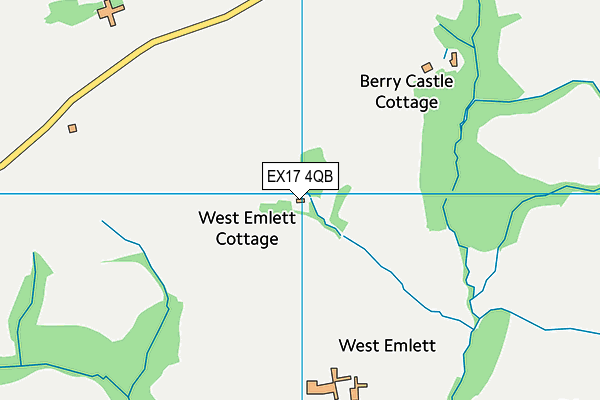 EX17 4QB map - OS VectorMap District (Ordnance Survey) EX17 4QB map - OS VectorMap District (Ordnance Survey)