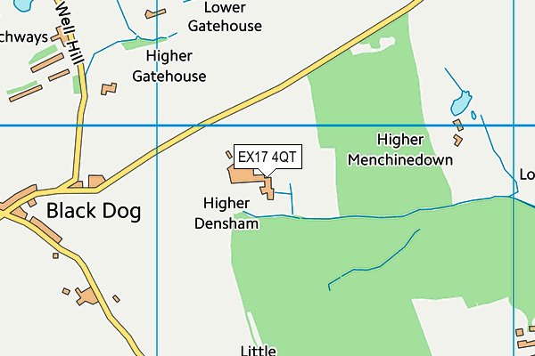 EX17 4QT map - OS VectorMap District (Ordnance Survey) EX17 4QT map - OS VectorMap District (Ordnance Survey)