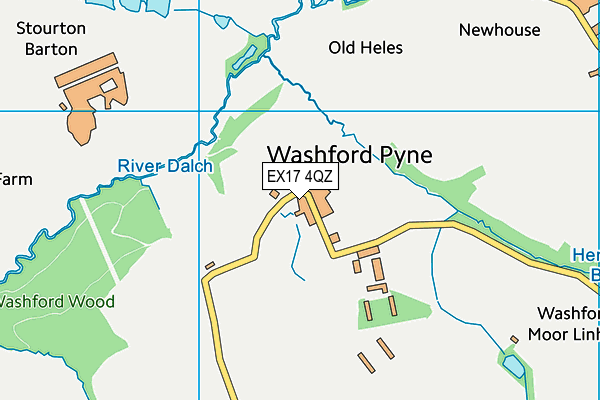EX17 4QZ map - OS VectorMap District (Ordnance Survey)