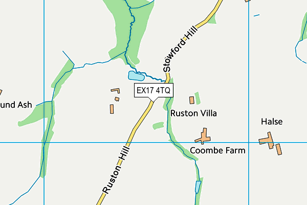 EX17 4TQ map - OS VectorMap District (Ordnance Survey)