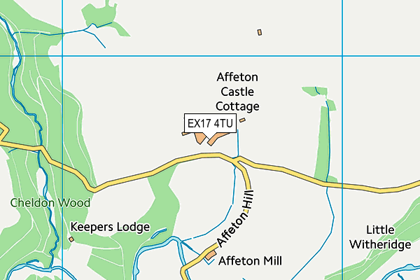 EX17 4TU map - OS VectorMap District (Ordnance Survey) EX17 4TU map - OS VectorMap District (Ordnance Survey)