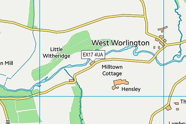 EX17 4UA map - OS VectorMap District (Ordnance Survey) EX17 4UA map - OS VectorMap District (Ordnance Survey)