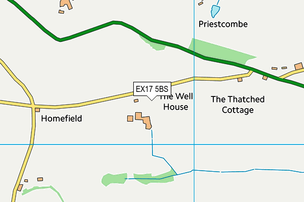 EX17 5BS map - OS VectorMap District (Ordnance Survey) EX17 5BS map - OS VectorMap District (Ordnance Survey)