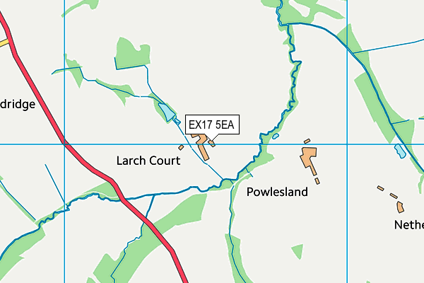 EX17 5EA map - OS VectorMap District (Ordnance Survey) EX17 5EA map - OS VectorMap District (Ordnance Survey)