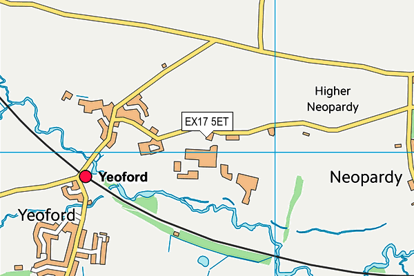 EX17 5ET map - OS VectorMap District (Ordnance Survey) EX17 5ET map - OS VectorMap District (Ordnance Survey)