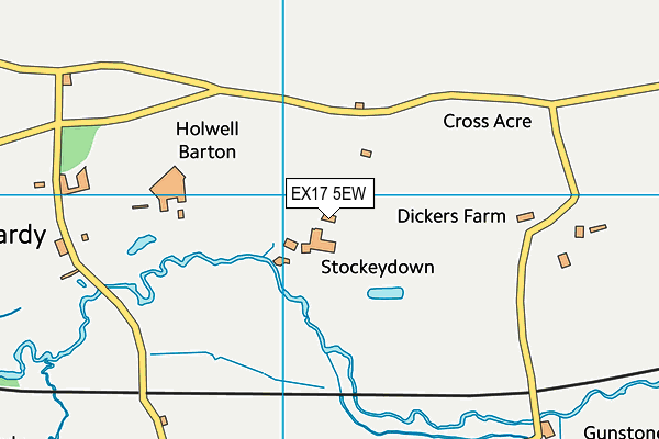 EX17 5EW map - OS VectorMap District (Ordnance Survey) EX17 5EW map - OS VectorMap District (Ordnance Survey)