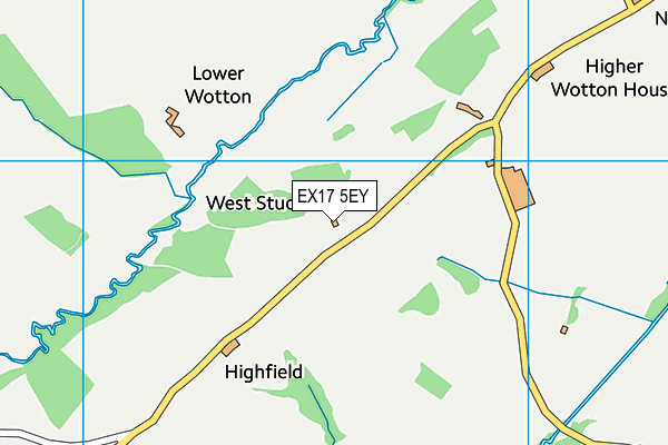 EX17 5EY map - OS VectorMap District (Ordnance Survey) EX17 5EY map - OS VectorMap District (Ordnance Survey)
