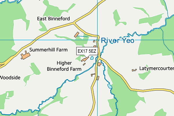 EX17 5EZ map - OS VectorMap District (Ordnance Survey) EX17 5EZ map - OS VectorMap District (Ordnance Survey)