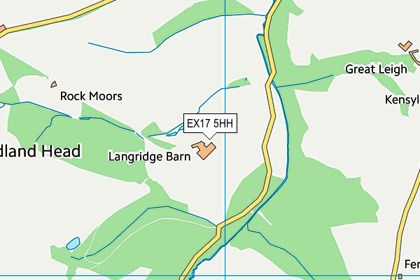 EX17 5HH map - OS VectorMap District (Ordnance Survey) EX17 5HH map - OS VectorMap District (Ordnance Survey)