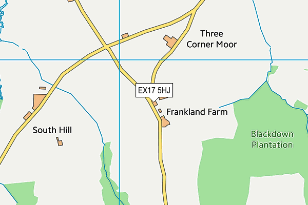 EX17 5HJ map - OS VectorMap District (Ordnance Survey) EX17 5HJ map - OS VectorMap District (Ordnance Survey)
