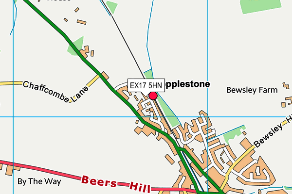 EX17 5HN map - OS VectorMap District (Ordnance Survey) EX17 5HN map - OS VectorMap District (Ordnance Survey)