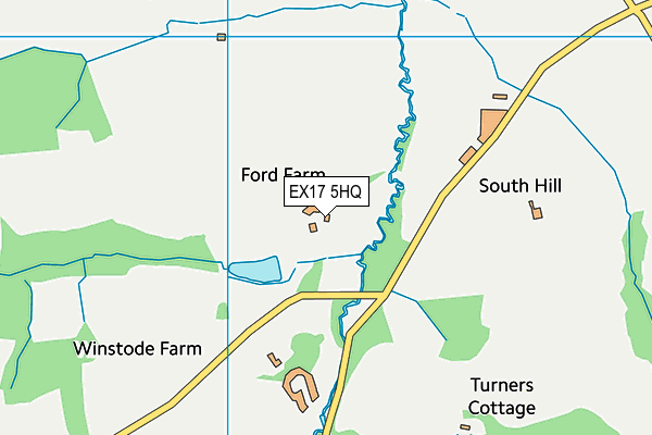 EX17 5HQ map - OS VectorMap District (Ordnance Survey) EX17 5HQ map - OS VectorMap District (Ordnance Survey)