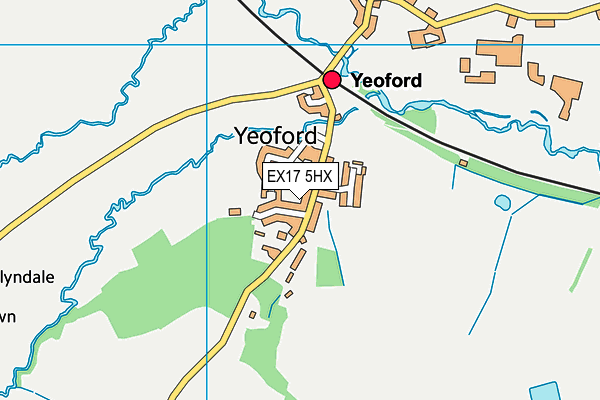EX17 5HX map - OS VectorMap District (Ordnance Survey) EX17 5HX map - OS VectorMap District (Ordnance Survey)
