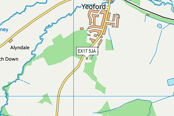 EX17 5JA map - OS VectorMap District (Ordnance Survey) EX17 5JA map - OS VectorMap District (Ordnance Survey)