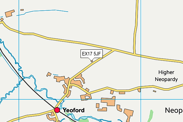 EX17 5JF map - OS VectorMap District (Ordnance Survey) EX17 5JF map - OS VectorMap District (Ordnance Survey)