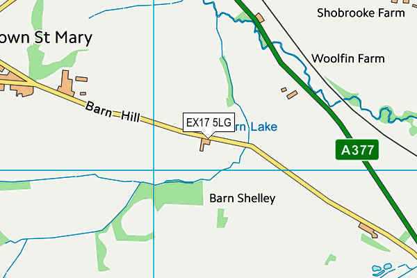 EX17 5LG map - OS VectorMap District (Ordnance Survey) EX17 5LG map - OS VectorMap District (Ordnance Survey)
