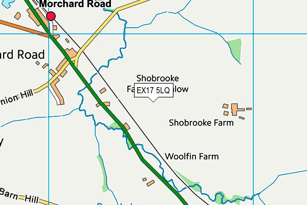 EX17 5LQ map - OS VectorMap District (Ordnance Survey) EX17 5LQ map - OS VectorMap District (Ordnance Survey)