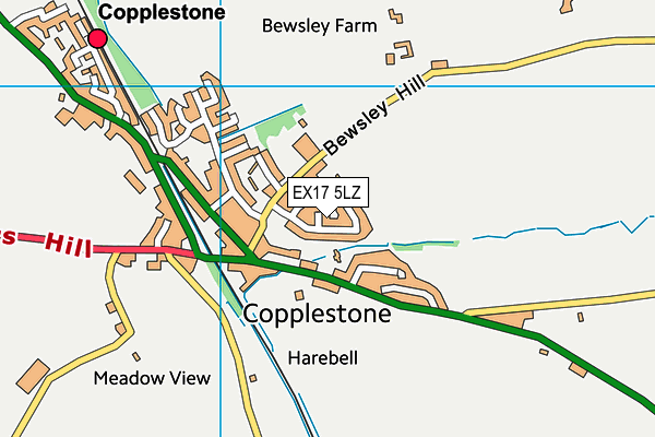 EX17 5LZ map - OS VectorMap District (Ordnance Survey) EX17 5LZ map - OS VectorMap District (Ordnance Survey)