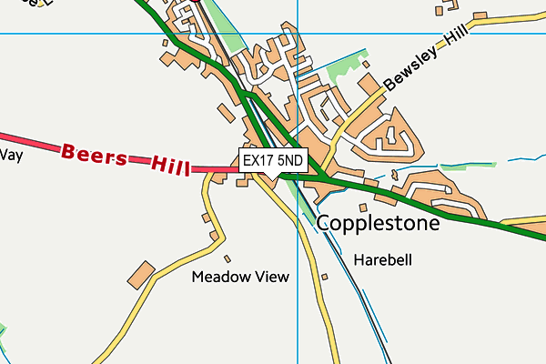 EX17 5ND map - OS VectorMap District (Ordnance Survey) EX17 5ND map - OS VectorMap District (Ordnance Survey)