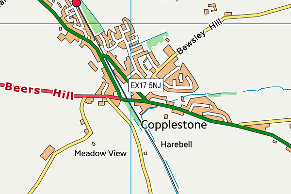 EX17 5NJ map - OS VectorMap District (Ordnance Survey) EX17 5NJ map - OS VectorMap District (Ordnance Survey)