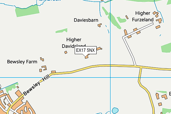 EX17 5NX map - OS VectorMap District (Ordnance Survey)