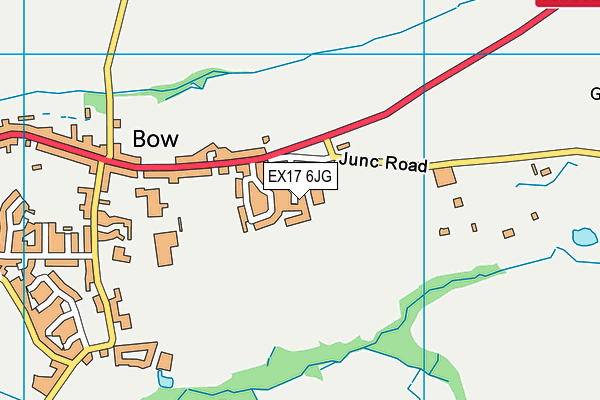 EX17 6JG map - OS VectorMap District (Ordnance Survey) EX17 6JG map - OS VectorMap District (Ordnance Survey)
