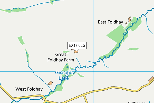 EX17 6LG map - OS VectorMap District (Ordnance Survey) EX17 6LG map - OS VectorMap District (Ordnance Survey)