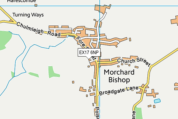 EX17 6NP map - OS VectorMap District (Ordnance Survey)