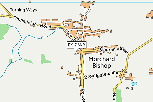 EX17 6NR map - OS VectorMap District (Ordnance Survey)