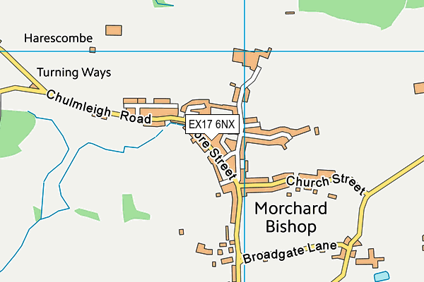 EX17 6NX map - OS VectorMap District (Ordnance Survey)