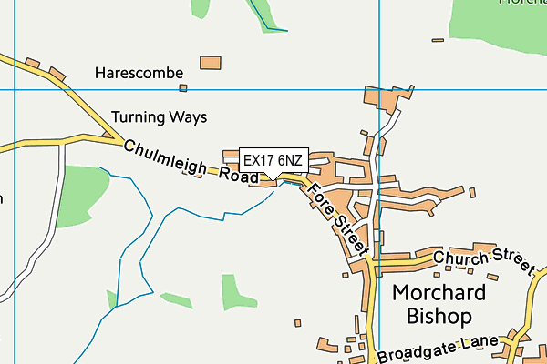 EX17 6NZ map - OS VectorMap District (Ordnance Survey)