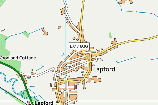 EX17 6QG map - OS VectorMap District (Ordnance Survey) EX17 6QG map - OS VectorMap District (Ordnance Survey)