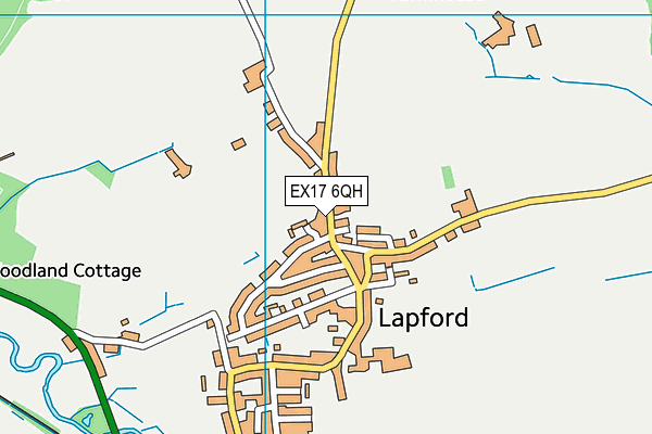 EX17 6QH map - OS VectorMap District (Ordnance Survey) EX17 6QH map - OS VectorMap District (Ordnance Survey)