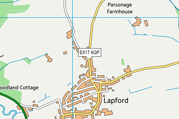 EX17 6QP map - OS VectorMap District (Ordnance Survey) EX17 6QP map - OS VectorMap District (Ordnance Survey)