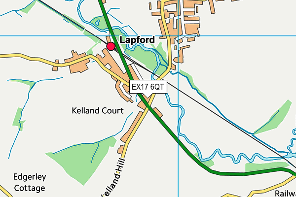 EX17 6QT map - OS VectorMap District (Ordnance Survey)