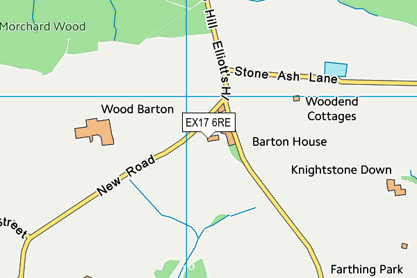 EX17 6RE map - OS VectorMap District (Ordnance Survey) EX17 6RE map - OS VectorMap District (Ordnance Survey)